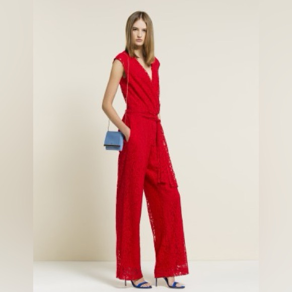 Carolina Herrera Pants - Carolina Herrera Sleeveless Lace Jumpsuit